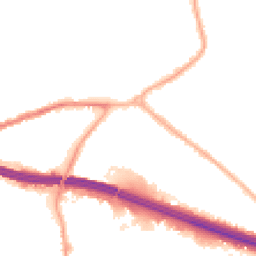 Night-time road noise heatmap for M30 9QA