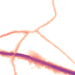 Night-time road noise heatmap for M30 9QF
