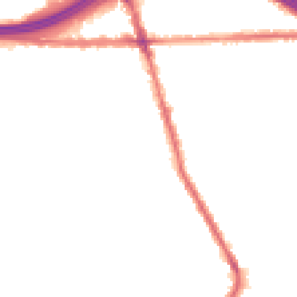 Night-time road noise heatmap for M34 2AR