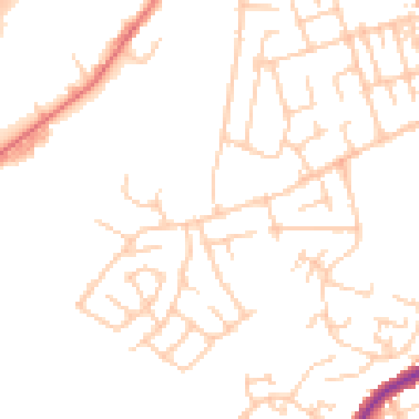 Daytime road noise heatmap for M34 2DB