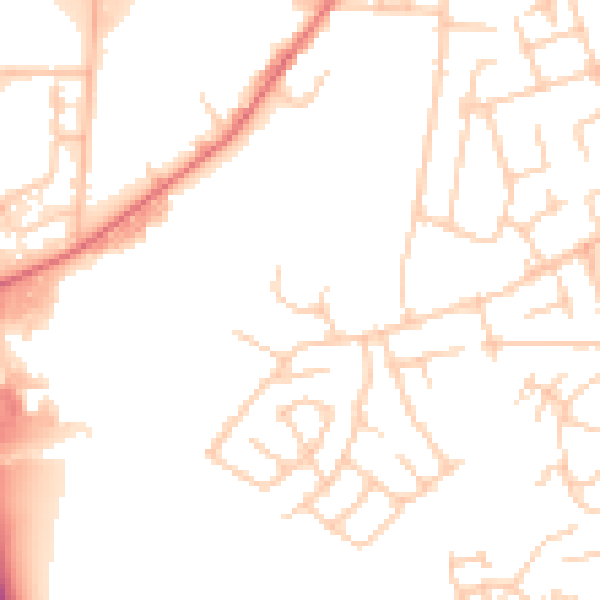 Daytime road noise heatmap for M34 2DE