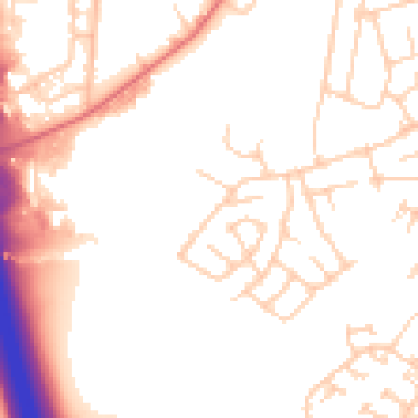 Daytime road noise heatmap for M34 2DG