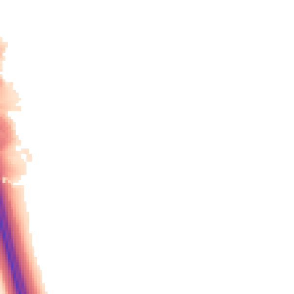 Night-time road noise heatmap for M34 2DG