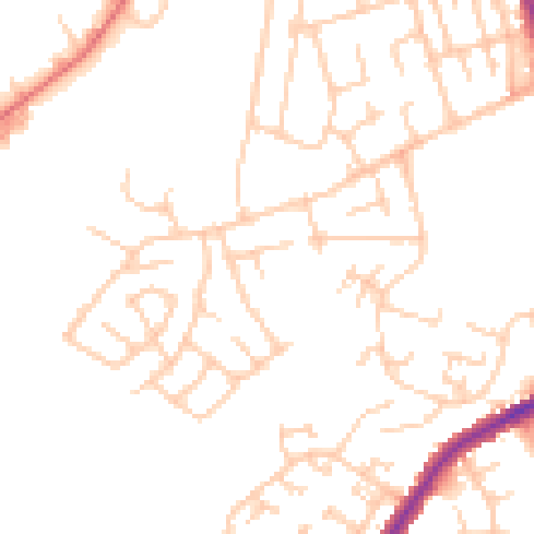 Daytime road noise heatmap for M34 2ED