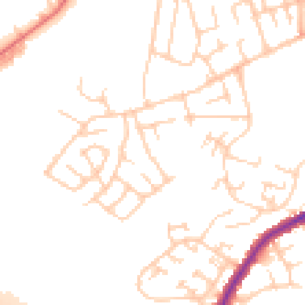Daytime road noise heatmap for M34 2FB