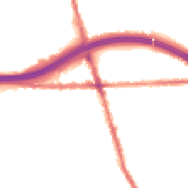 Night-time road noise heatmap for M34 2JL