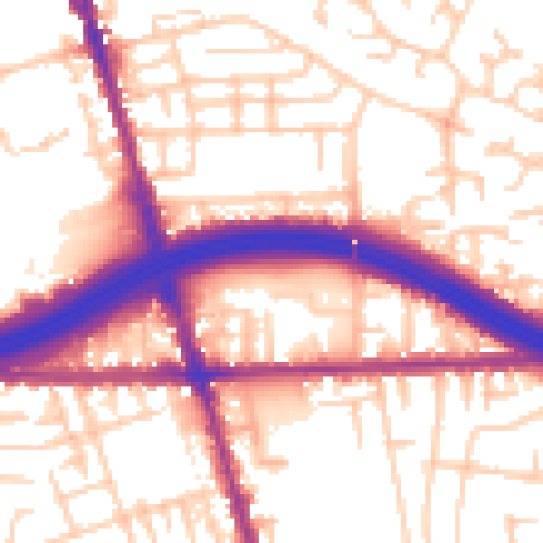 Daytime road noise heatmap for M34 3AT