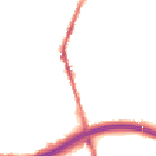 Night-time road noise heatmap for M34 3EP