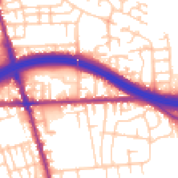 Daytime road noise heatmap for M34 3GF