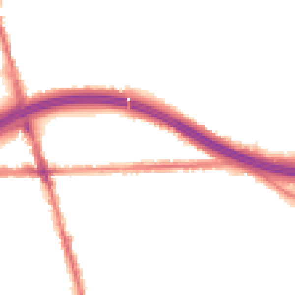 Night-time road noise heatmap for M34 3GF