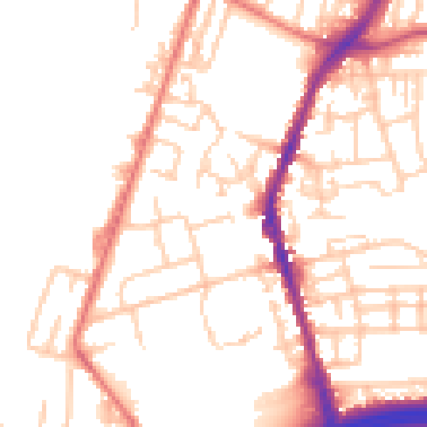 Daytime road noise heatmap for M34 3PA