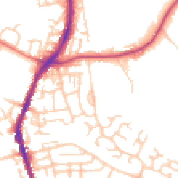 Daytime road noise heatmap for M34 5AH