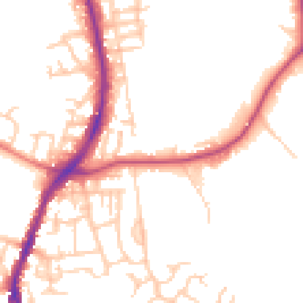Daytime road noise heatmap for M34 5DL