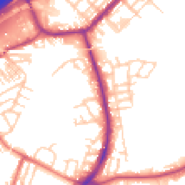 Daytime road noise heatmap for M34 5HA
