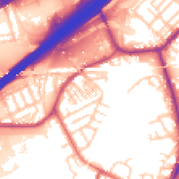 Daytime road noise heatmap for M34 5HX