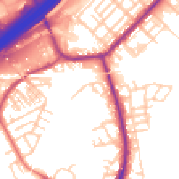Daytime road noise heatmap for M34 5HZ