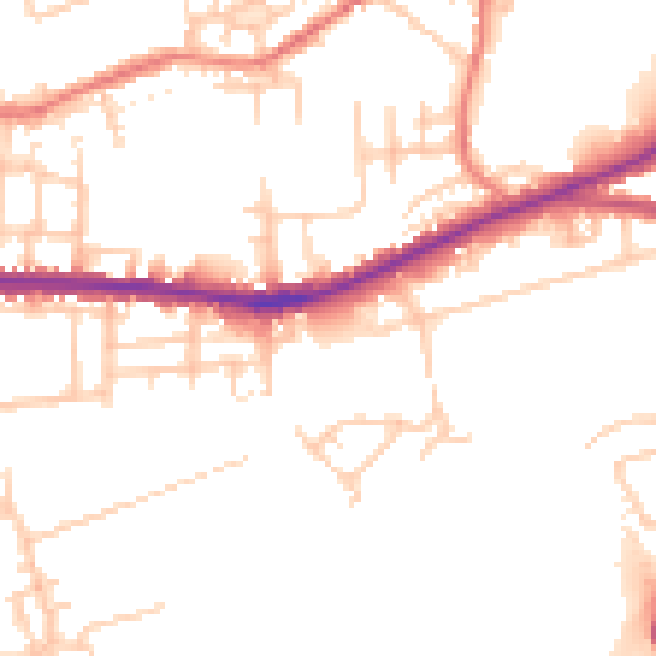 Daytime road noise heatmap for M34 5ND