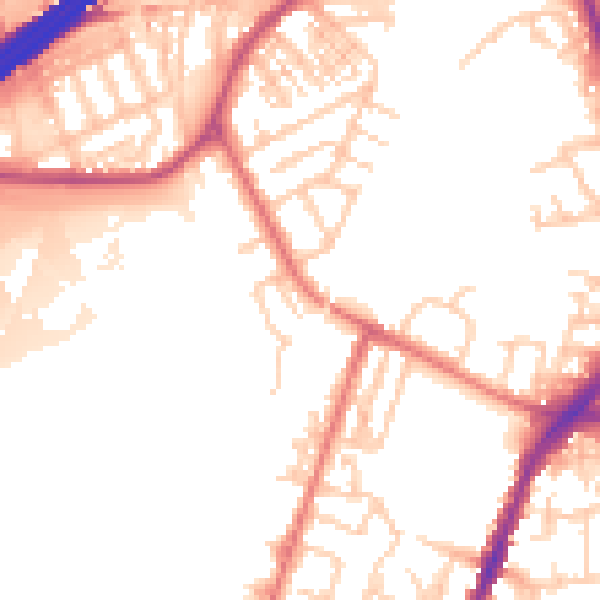 Daytime road noise heatmap for M34 5NF