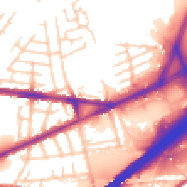 Daytime road noise heatmap for M34 5RS