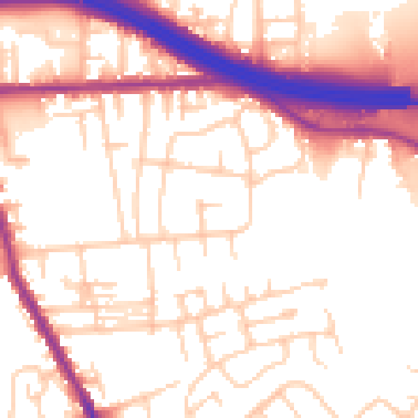 Daytime road noise heatmap for M34 6FA