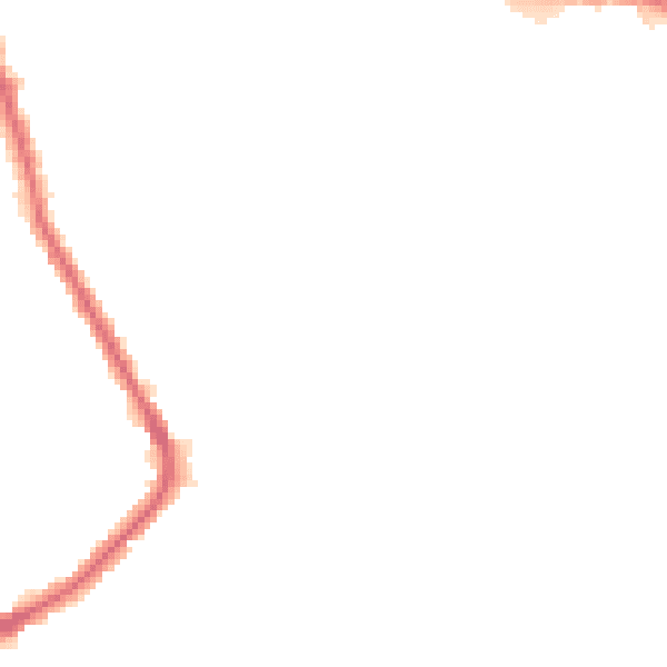 Night-time road noise heatmap for M34 6LW