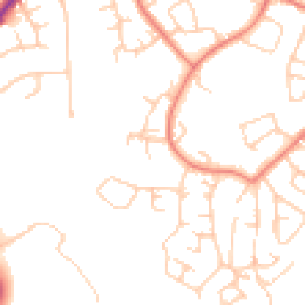 Daytime road noise heatmap for M34 7DY