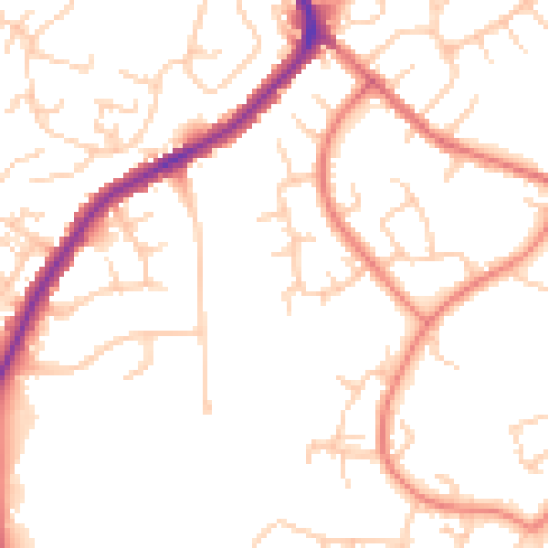 Daytime road noise heatmap for M34 7FW