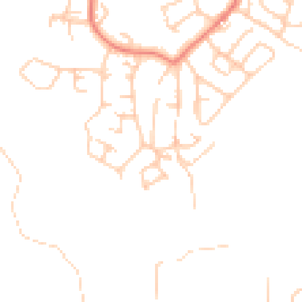 Daytime road noise heatmap for M34 7JB