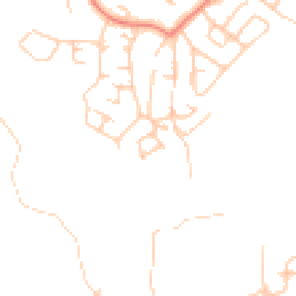 Daytime road noise heatmap for M34 7LW