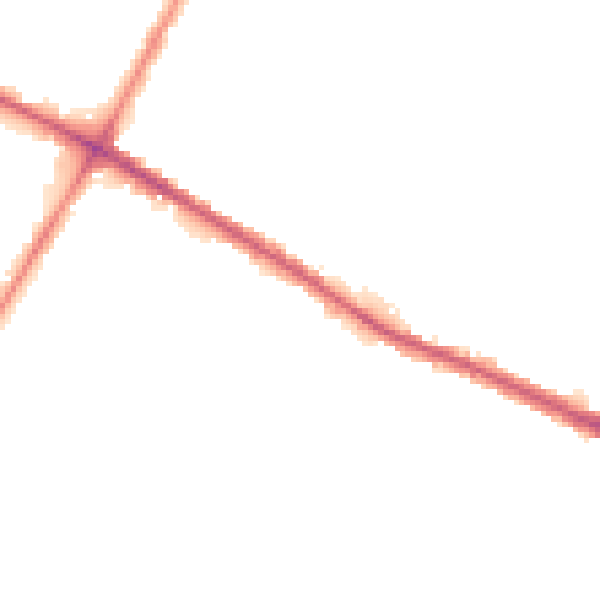 Night-time road noise heatmap for M38 0BF