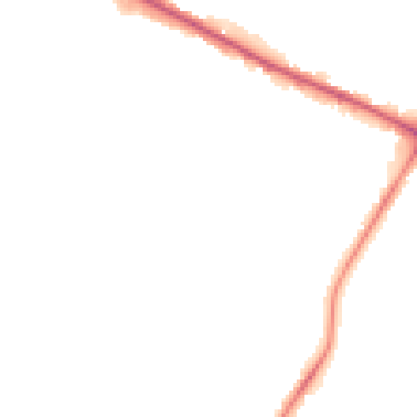 Night-time road noise heatmap for M38 0DF