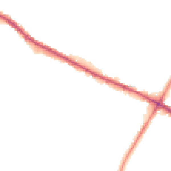 Night-time road noise heatmap for M38 0DZ