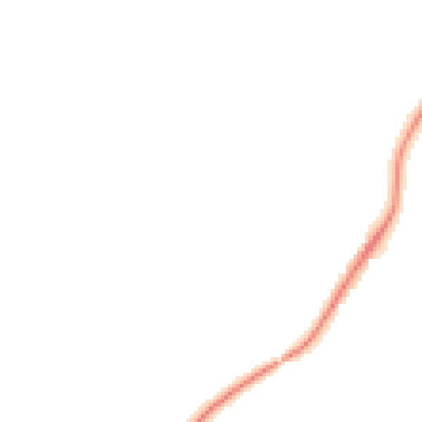 Night-time road noise heatmap for M38 0FW