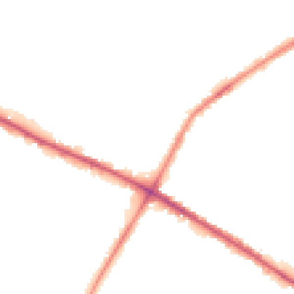 Night-time road noise heatmap for M38 9GZ
