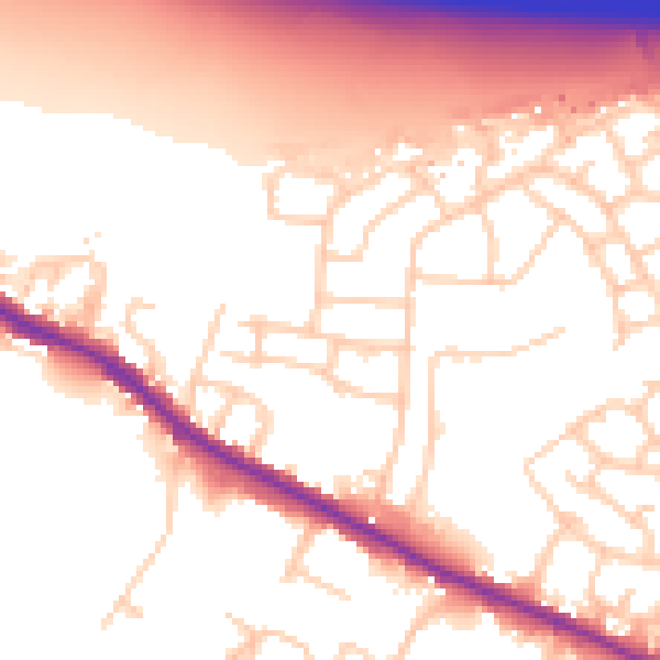 Daytime road noise heatmap for M38 9TA