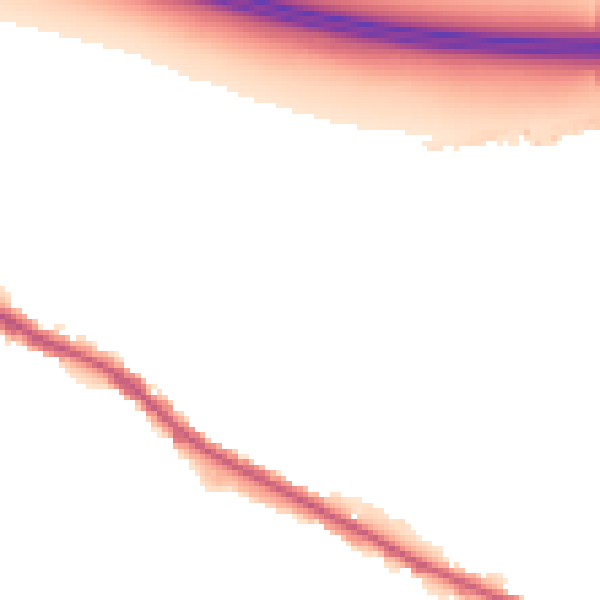 Night-time road noise heatmap for M38 9TH