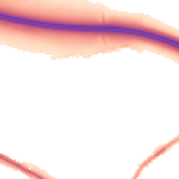 Night-time road noise heatmap for M38 9UH