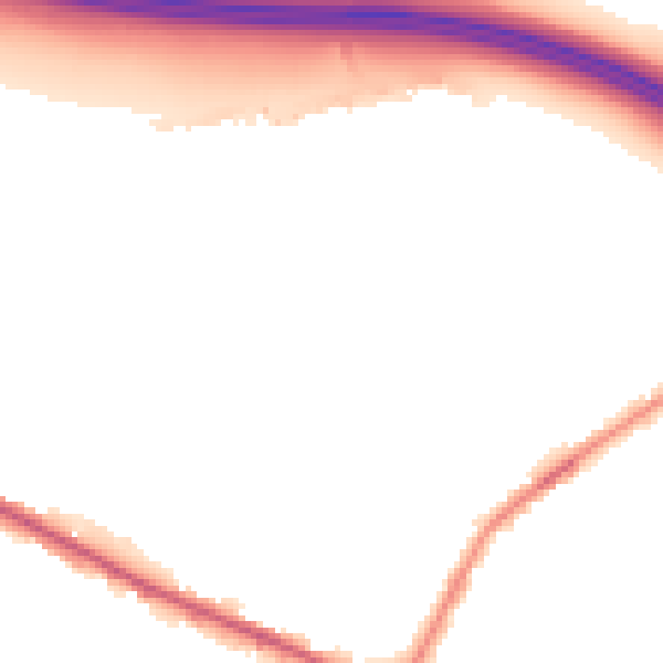 Night-time road noise heatmap for M38 9UJ