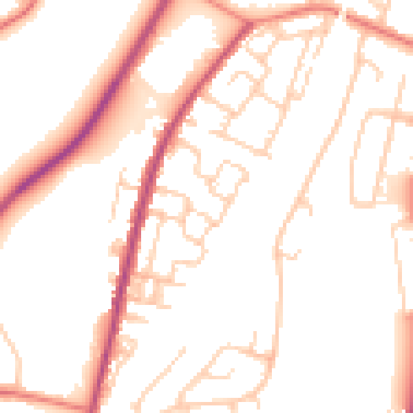 Daytime road noise heatmap for M40 0AF