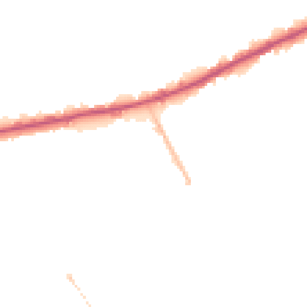 Night-time road noise heatmap for M40 1AH