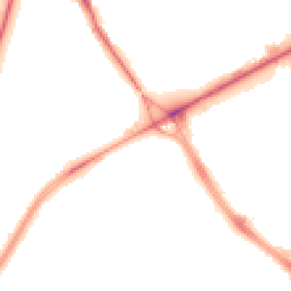 Night-time road noise heatmap for M40 8DE