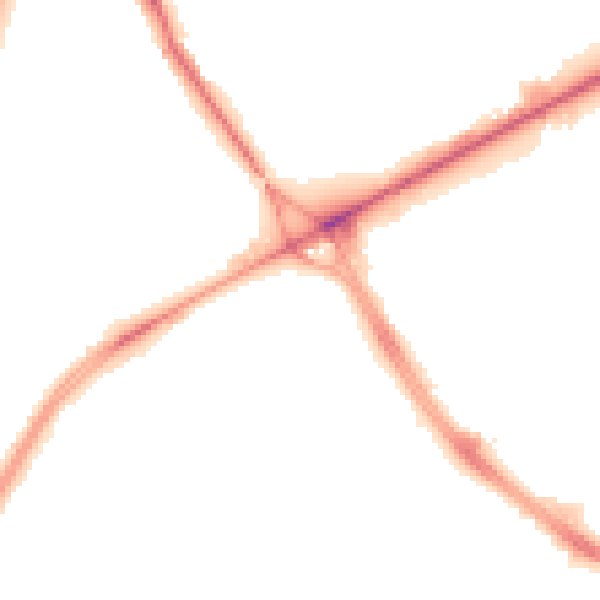 Night-time road noise heatmap for M40 8DQ