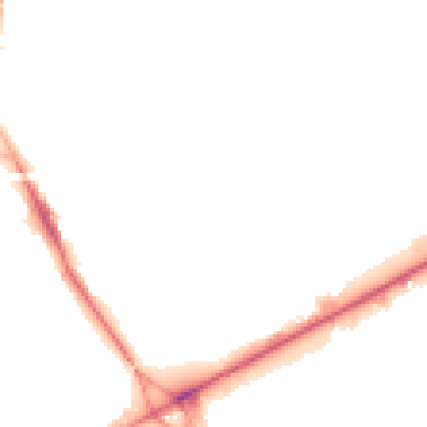 Night-time road noise heatmap for M40 8WJ