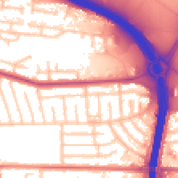 Daytime road noise heatmap for M41 0PW