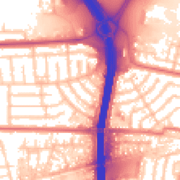 Daytime road noise heatmap for M41 0QL