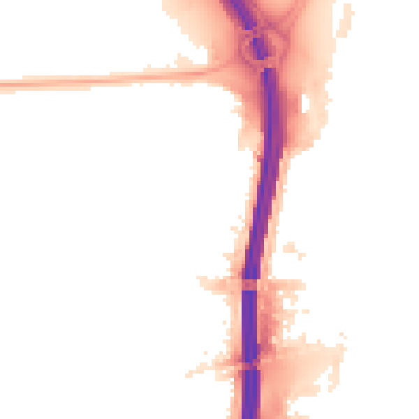 Night-time road noise heatmap for M41 0QN