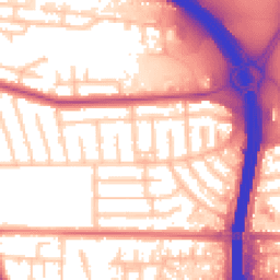 Daytime road noise heatmap for M41 0RZ
