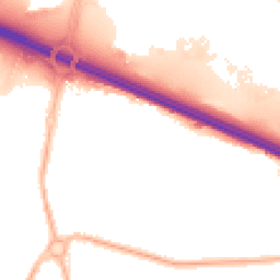 Night-time road noise heatmap for M41 7HF