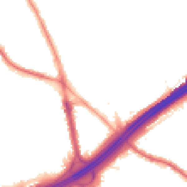 Night-time road noise heatmap for M45 6AR