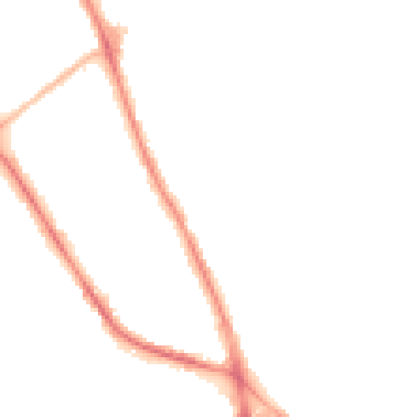 Night-time road noise heatmap for M45 6BG